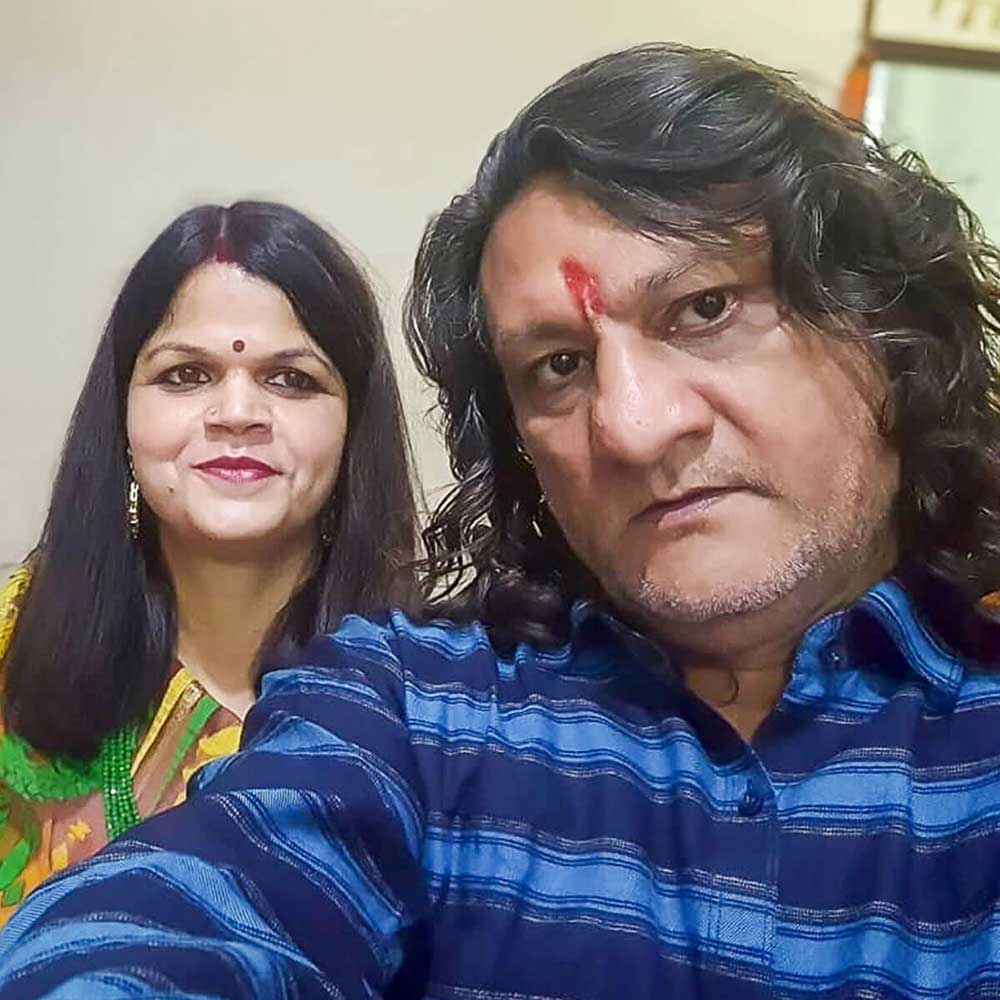 Ritesh with his wife